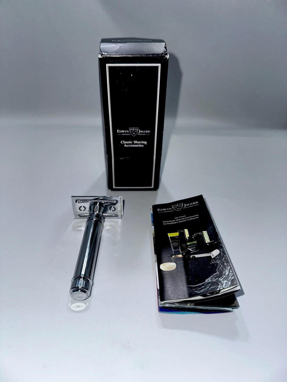 Edwin Jagger DE89BL Chrome Reusable Classic Double Edge Safety Razor for Men